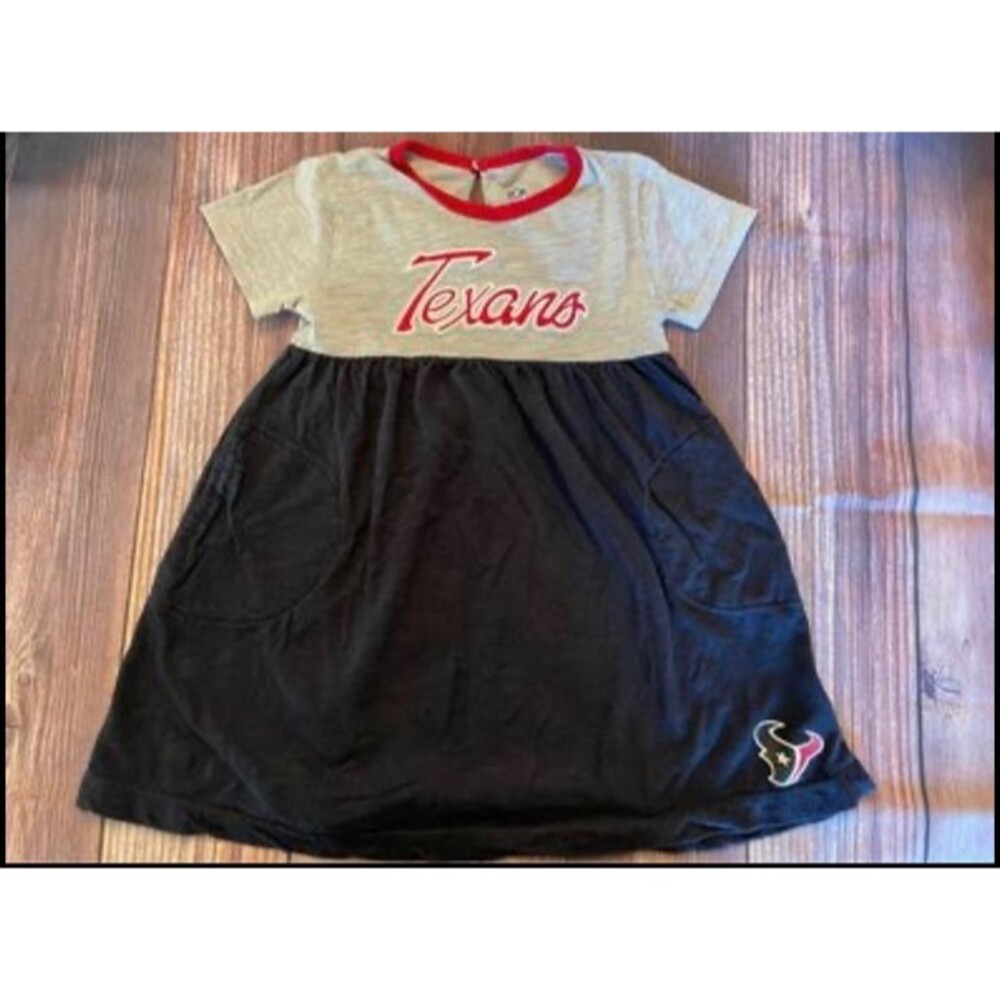 NFL Houston Texans Football Little Girl Toddler Dress Outfit, Size 3T